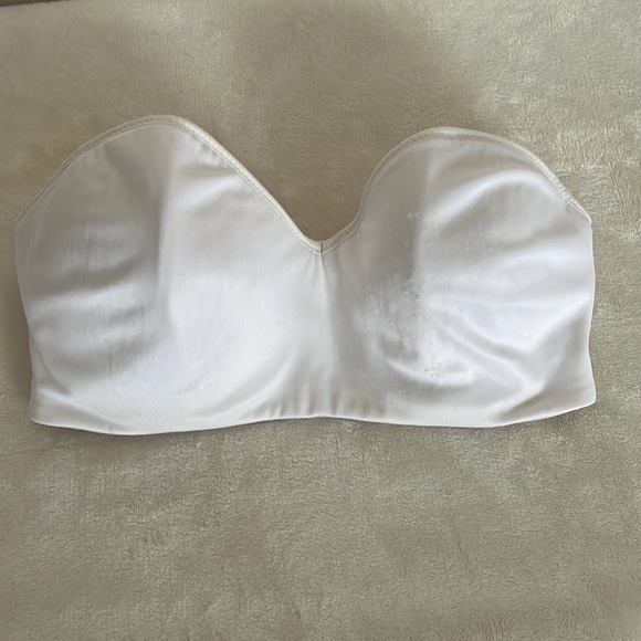 Lilyette Bra Size 34D White Strapless Padded Push-up Underwire Clasp - Picture 2 of 6